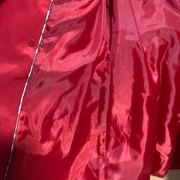 Macy’s INC Red Trench Coat 00ZMC309 - XS - Picture 6 of 10